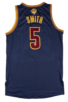 2015 J.R. Smith Game Used Cleveland Cavaliers NBA Finals Road Jersey Used in (6) Playoff Games Including (2) NBA Finals, (2) Eastern Conference Finals - Scored 86 Pts. and 31 Rebs. (NBA & MeiGray) 
